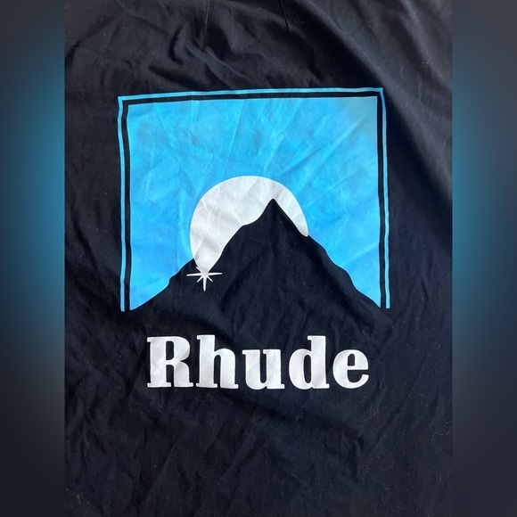 Rhude Moonlight Graphic Tee Men’s Sz L Black 100% Cotton Made in USA - Picture 5 of 7